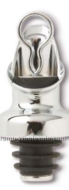Chrome Plated Bottle Pourer With Stopper