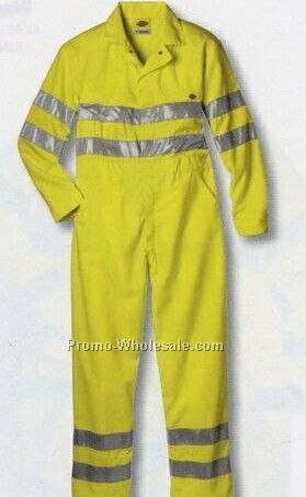 Class 3 Long Sleeve Coverall W/ Scotchlite Reflective Tape (S-4xl)