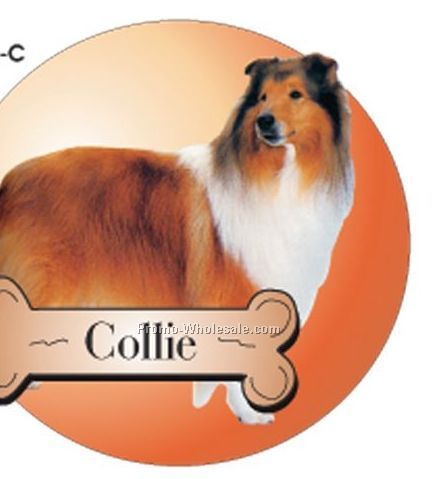 Collie Acrylic Coaster W/ Felt Back