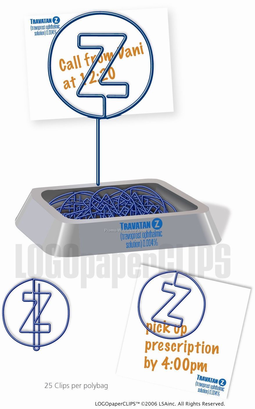 Custom Logoclipdish And Logopaperclip Set