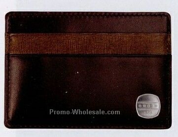 Dark Chocolate Money Clip Card Case W/ Milk Chocolate Accent