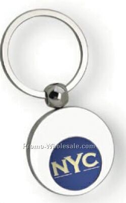 Disc-go Split Ring Key Holder W/ Customized Removable Disc (Blind Debossed)