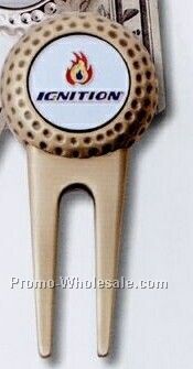 Divot Tool/ Money Clip With Die Struck Ball Marker