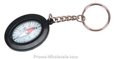 Egg Shape Compass W/ Keychain