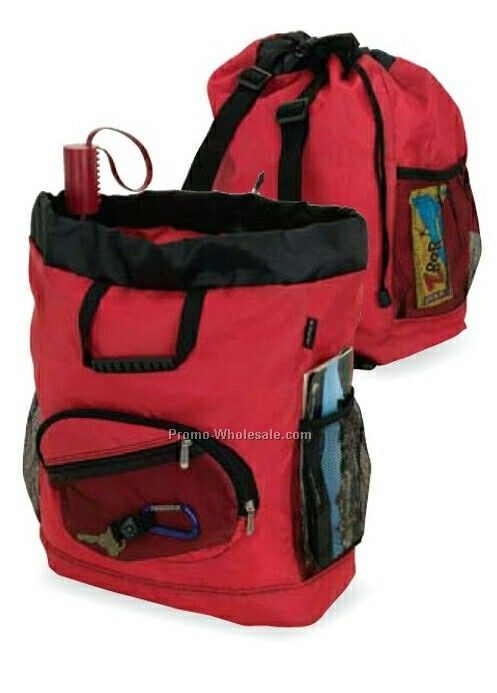 Espantar Black Foldable Waist Bag/ Tote/ Backpack 14"x17"x7-1/2"