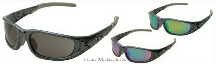 Exile Protective Eyewear (Graphite Gray Temple/ Frame / Blue Mirror Lens)