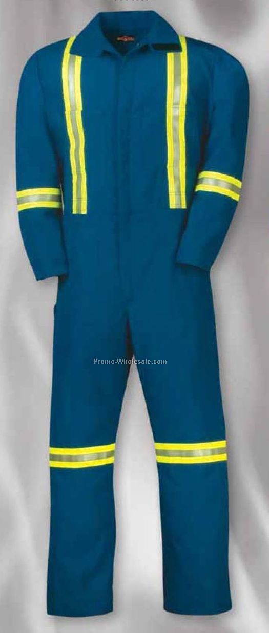 Flame Resistant 6 Oz. Nomex Iiia Coverall W/ Reflective Tape (S-xl)