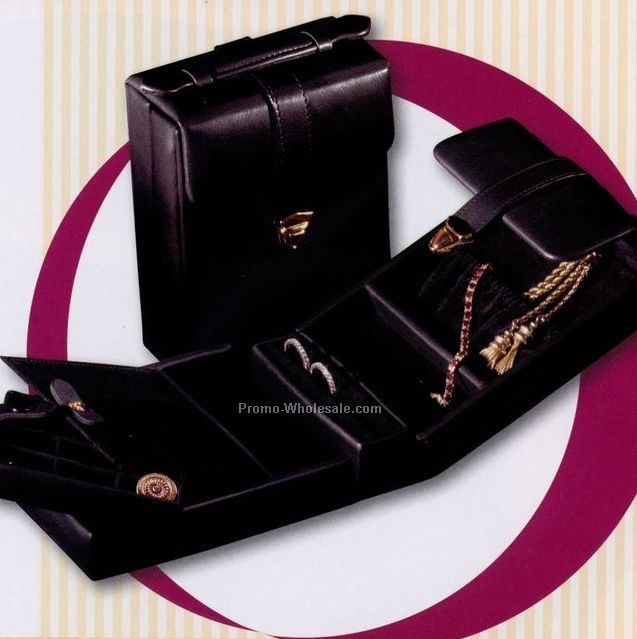 Florentine Napa Leather Woman's Travel Jewelry Case
