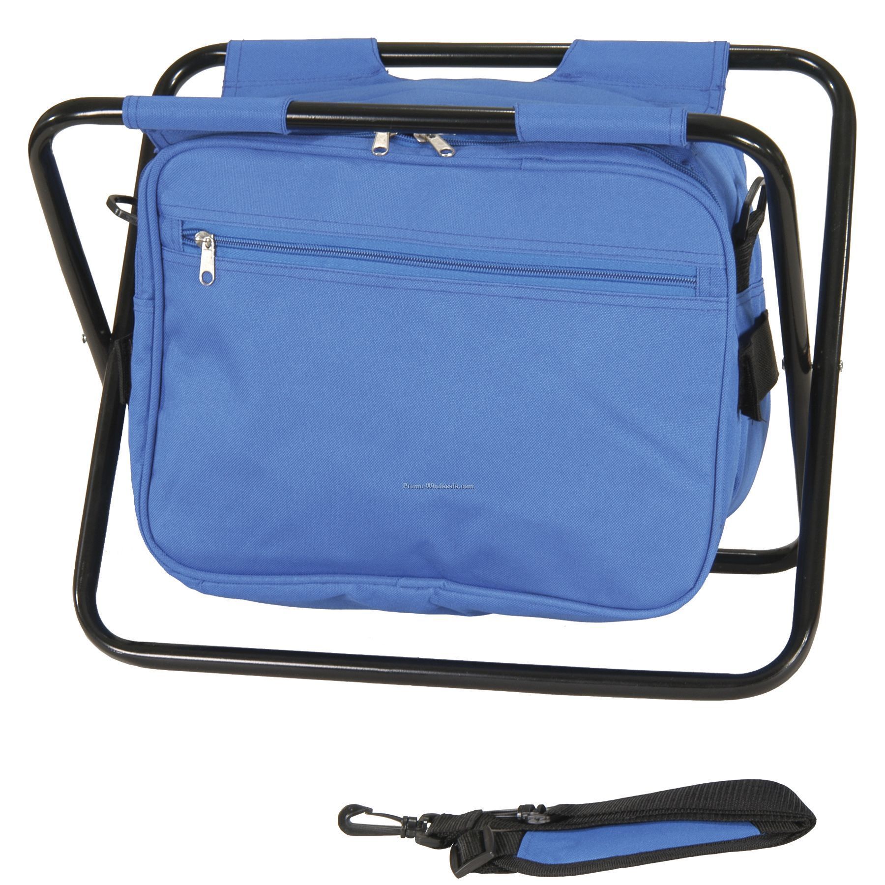 Folding Seat W/ 18 Can Cooler And Removable Shoulder Strap