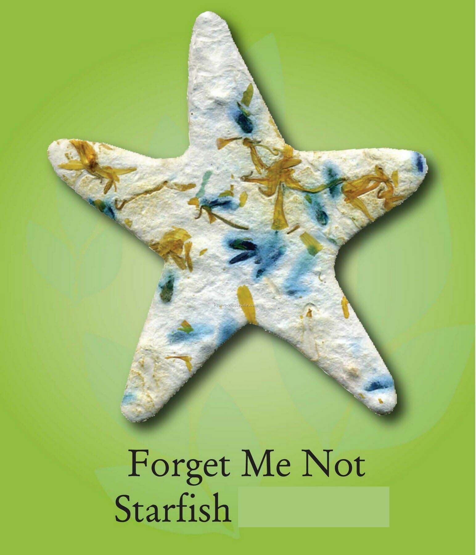 Forget Me Not Starfish Ornament W/ Embedded Seed