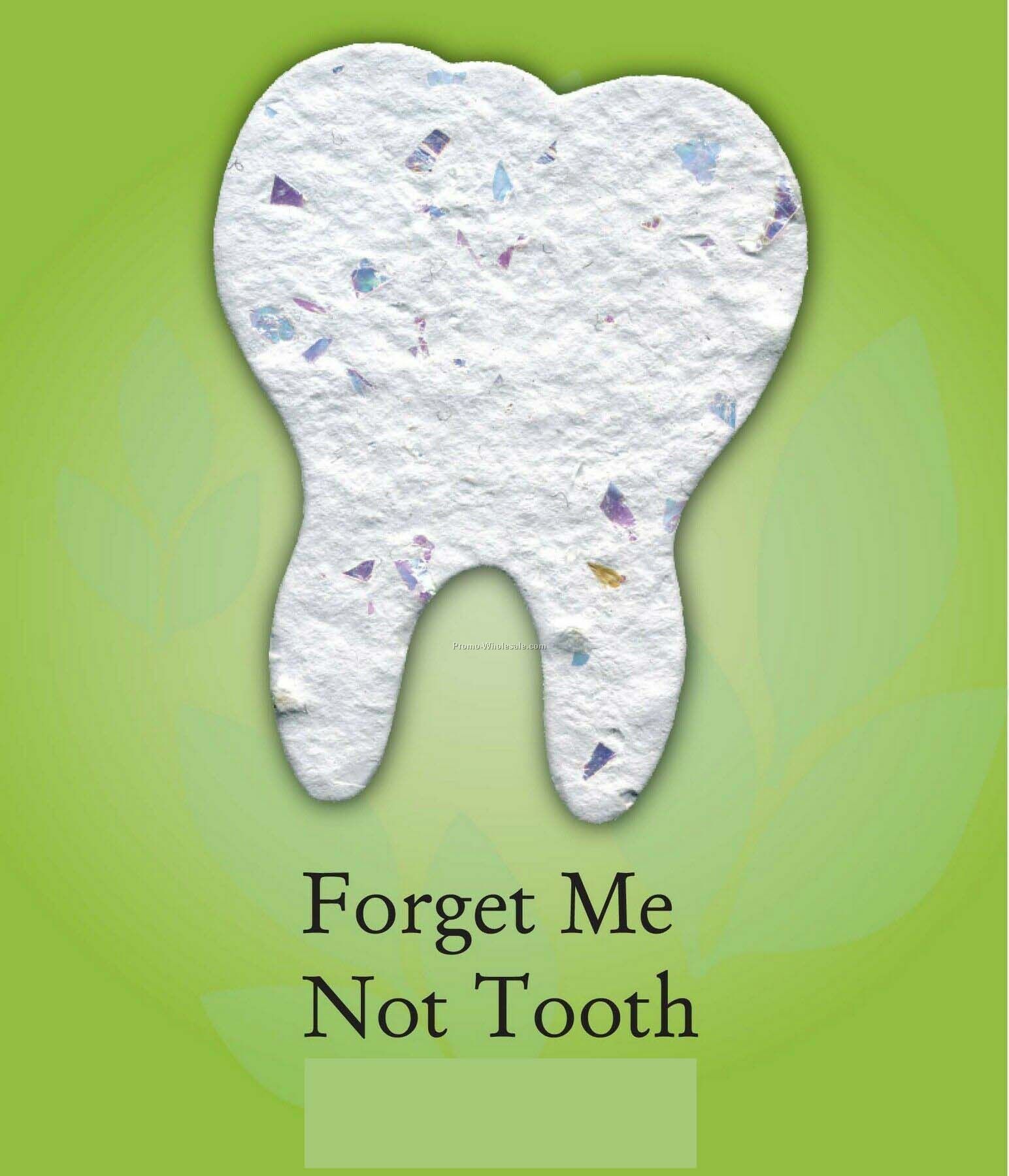 Forget Me Not Tooth Ornament W/ Embedded Seed