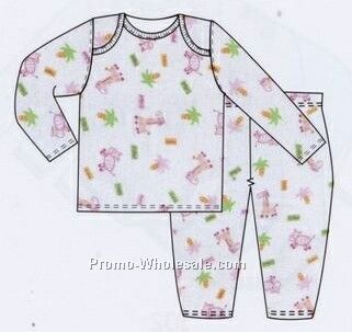 Girls Prints 2 Piece Long Sleeve Pj Set/ Pajama Set (Newborn-large)