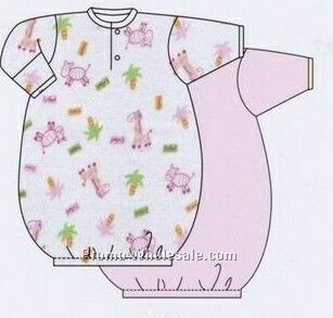 Girls Prints Infant Gown (Up To 12 Months)