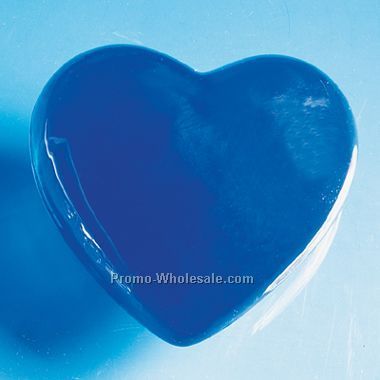 Glass Heart Paper Weight (Sand Blasting)