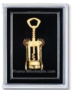 Gold Plated Wing Corkscrew Lapel Pin