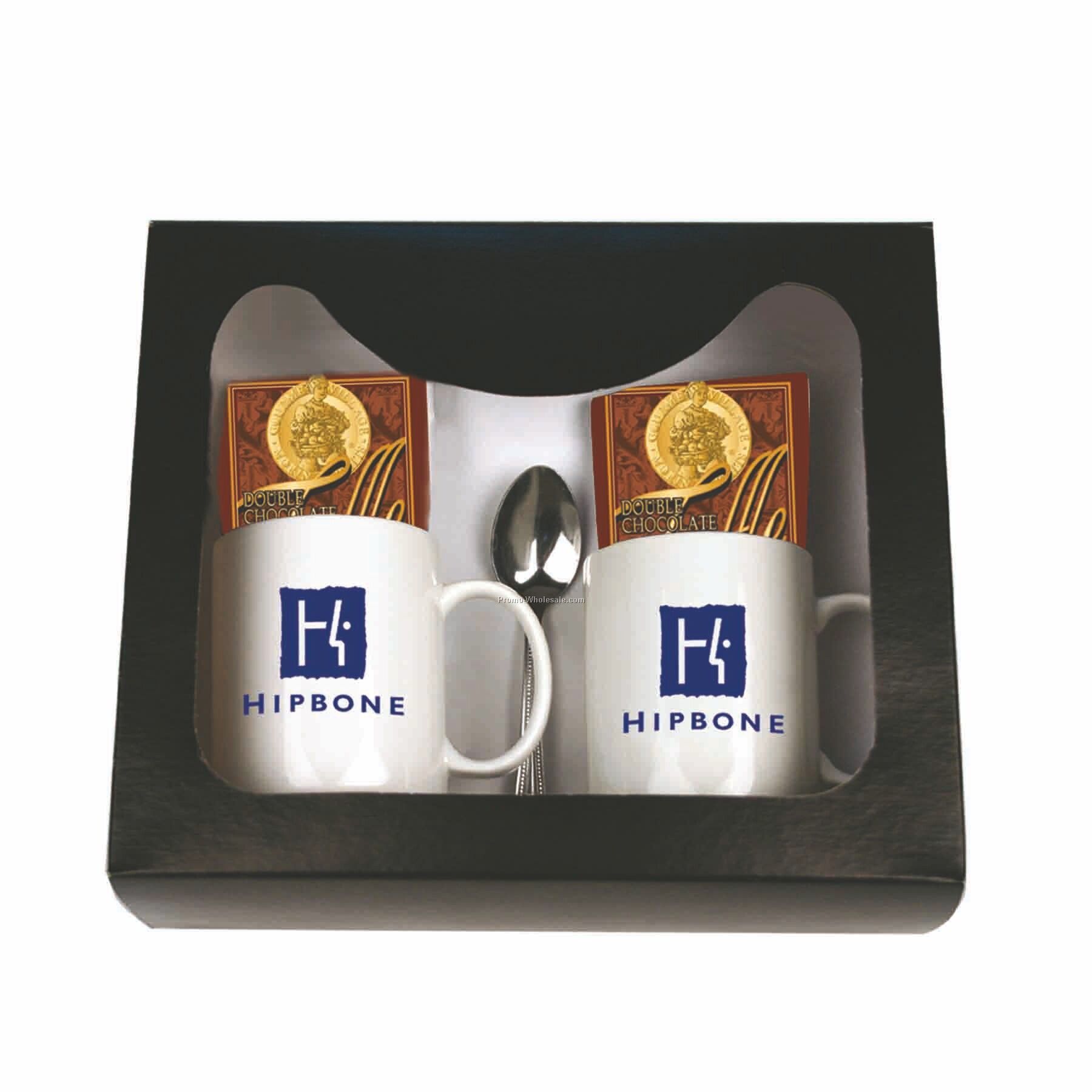 Hot Chocolate For 2 Gourmet Gift Set (Double Chocolate)