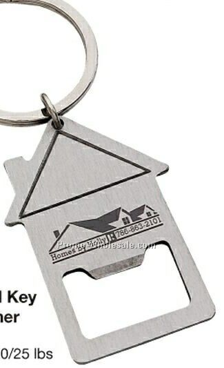 House Design Metal Bottle Opener Key Chain