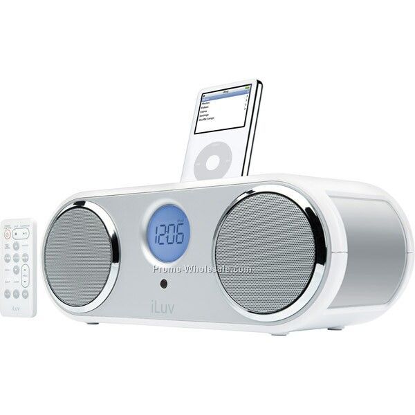 Iluv Ipod Audio System With Dual Alarm & Lcd - Wht