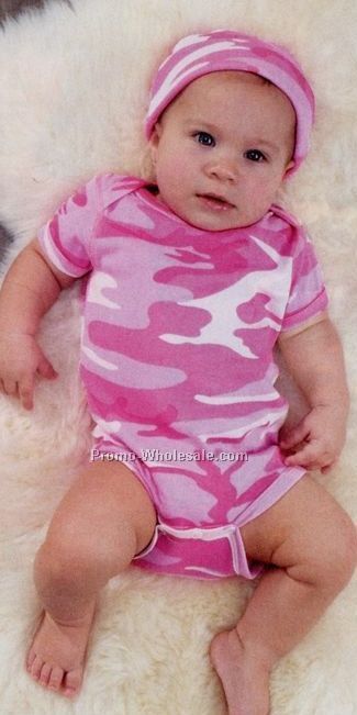 Infant Baby Rib Camouflage Lap Shoulder Creeper