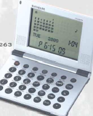 International Data Bank Alarm Clock W/ Calendar/ Calculator/ Converter