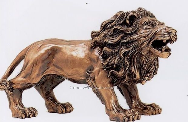 Large Lion Figurine (Copper Finish)