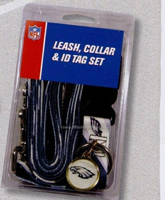 Large Pet Set W/ 6' Leash/ Collar/ Id Tag (Championship)