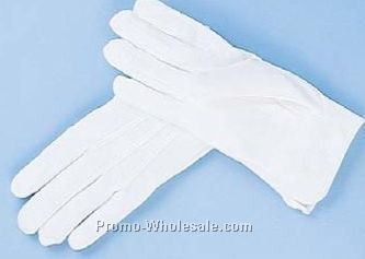 Large White Cotton Parade Gloves