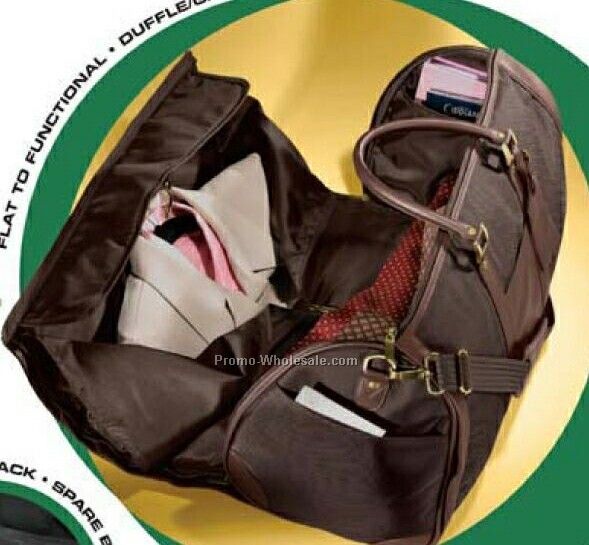 Leather Nylon Metro Convertible Duffle/ Garment Bag