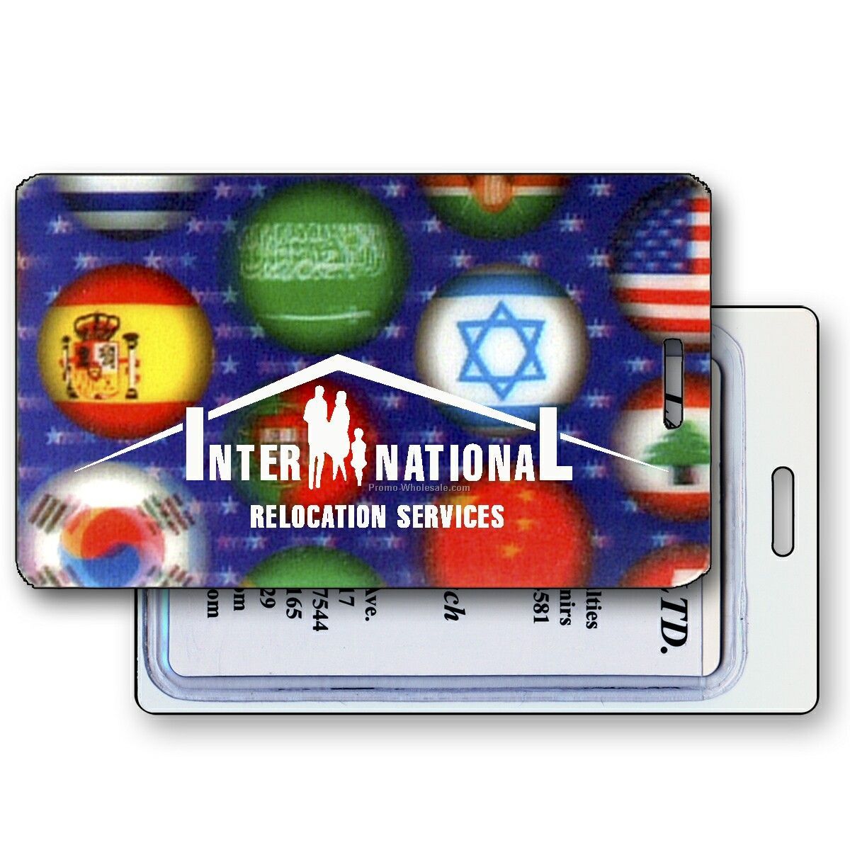 Lenticular Luggage Tags - Custom / 3-d Image / International Flags