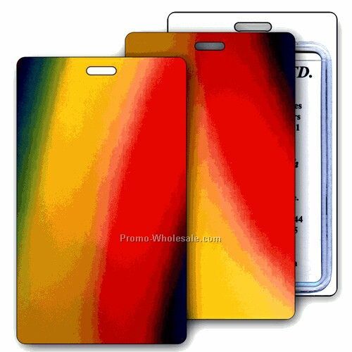 Lenticular Luggage Tags - Stock / Change Colors / Red, Yellow, Green, Black