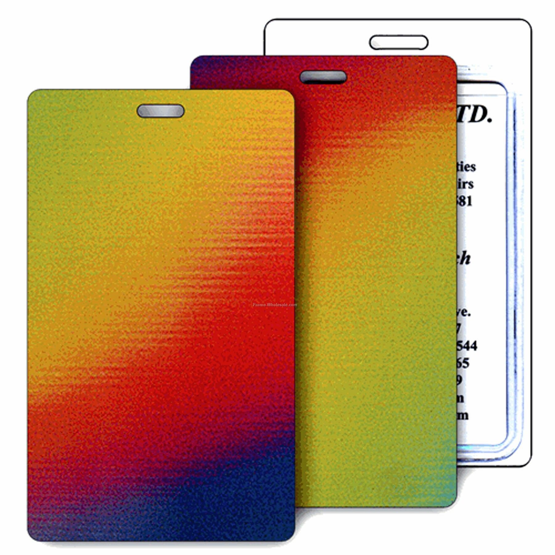 Lenticular Luggage Tags - Stock / Change Colors / Yellow, Blue, Green