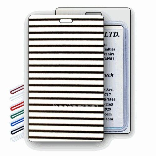 Lenticular Luggage Tags - Stock / Solid Colors / 3-d Black & White Strips