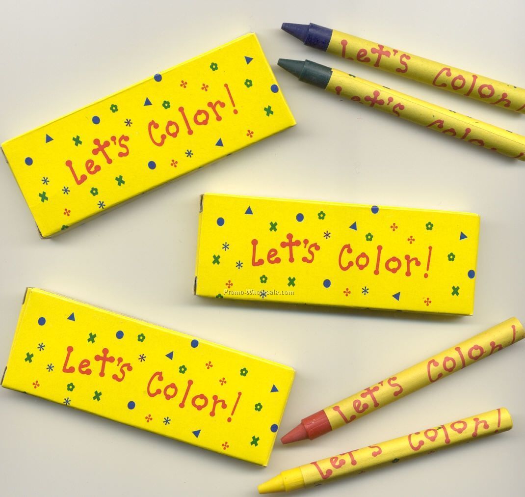 Let`s Color 4-pack Crayons W/ No Custom Imprint