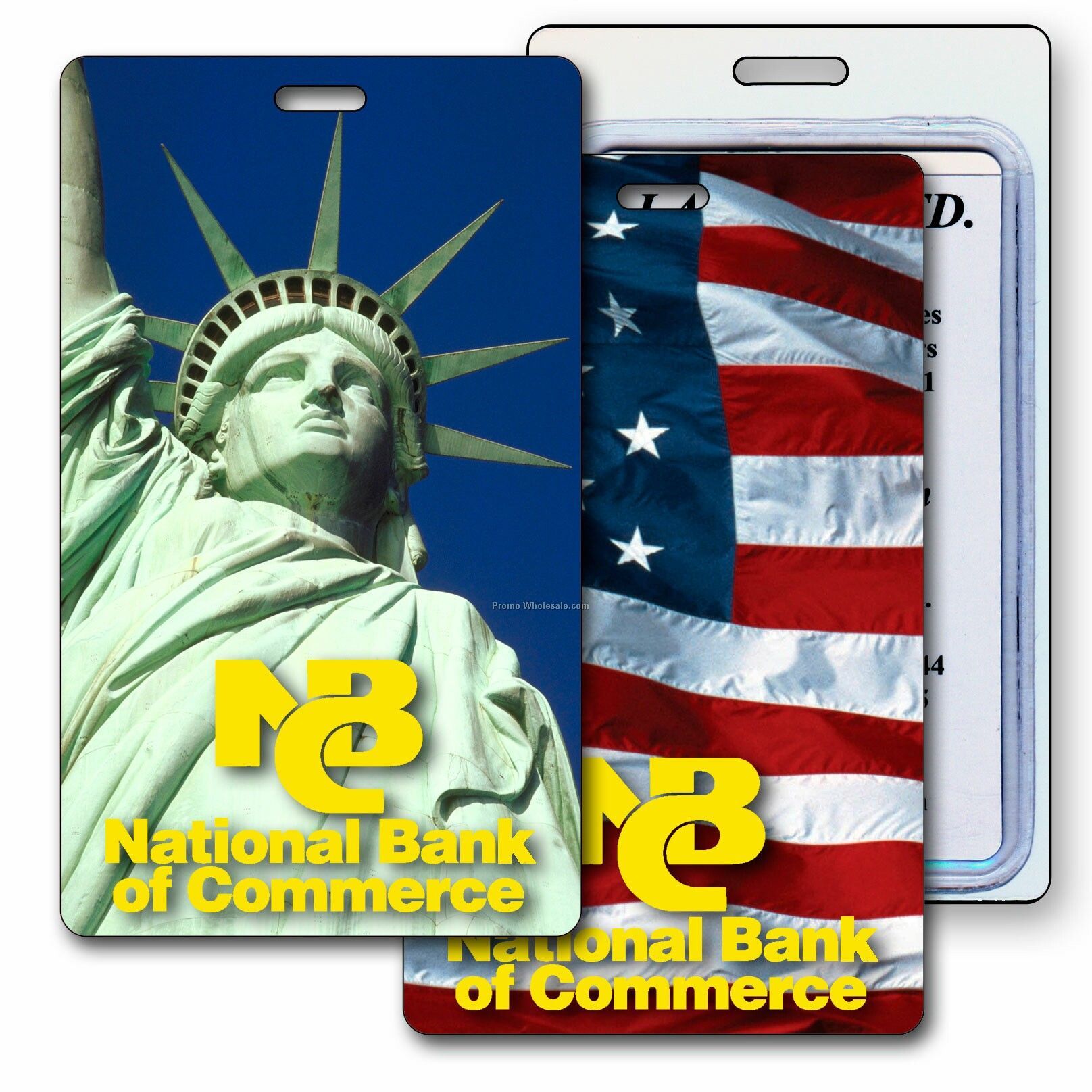 Luggage Tag 3d Lenticular Statue Of Liberty Stock Image - Blank Product