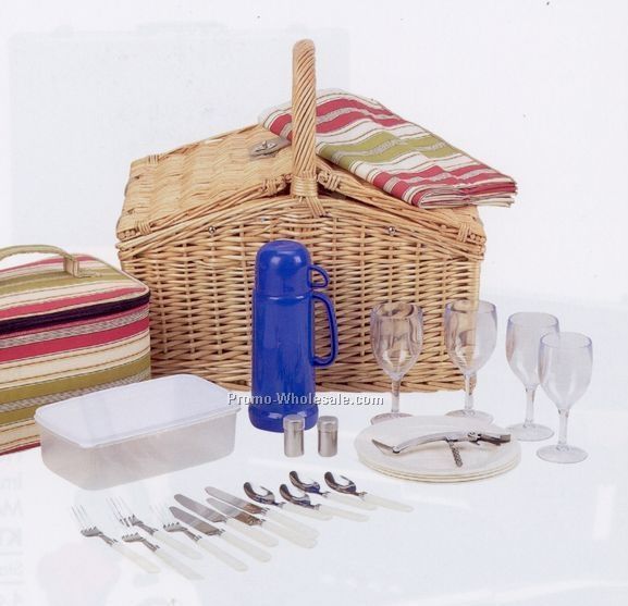 Maxam 28-piece Picnic Basket (Standard Service)