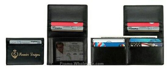 Nappa Leather Business Card Case With Billfold