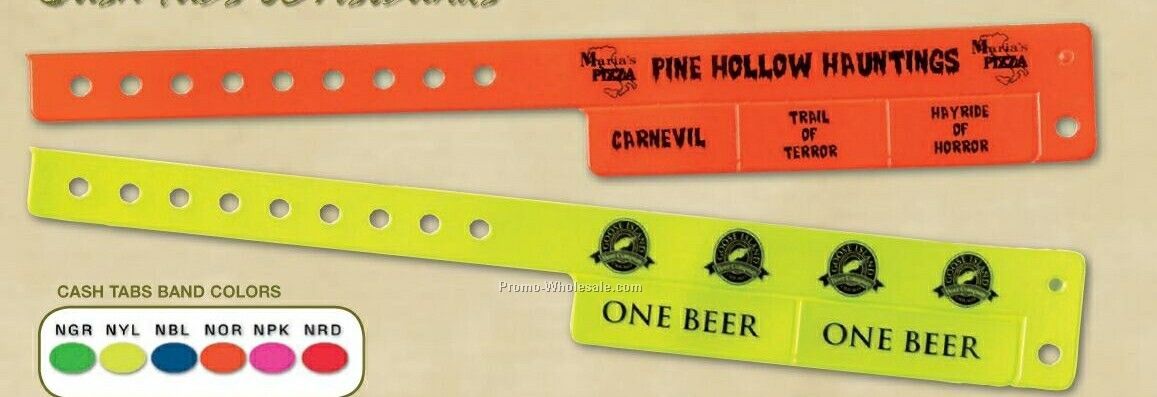 Neon Cash Tabs Wristband