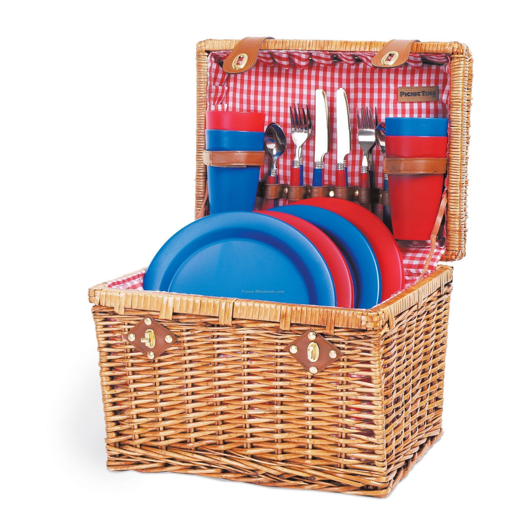 Oxford Willow Picnic Basket With Service For 4