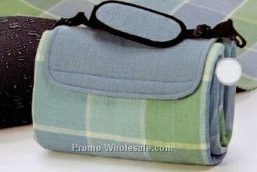 Picnic Plus 48"x60" Stripe Mega Mat W/ Shoulder Strap (Mint Chip)