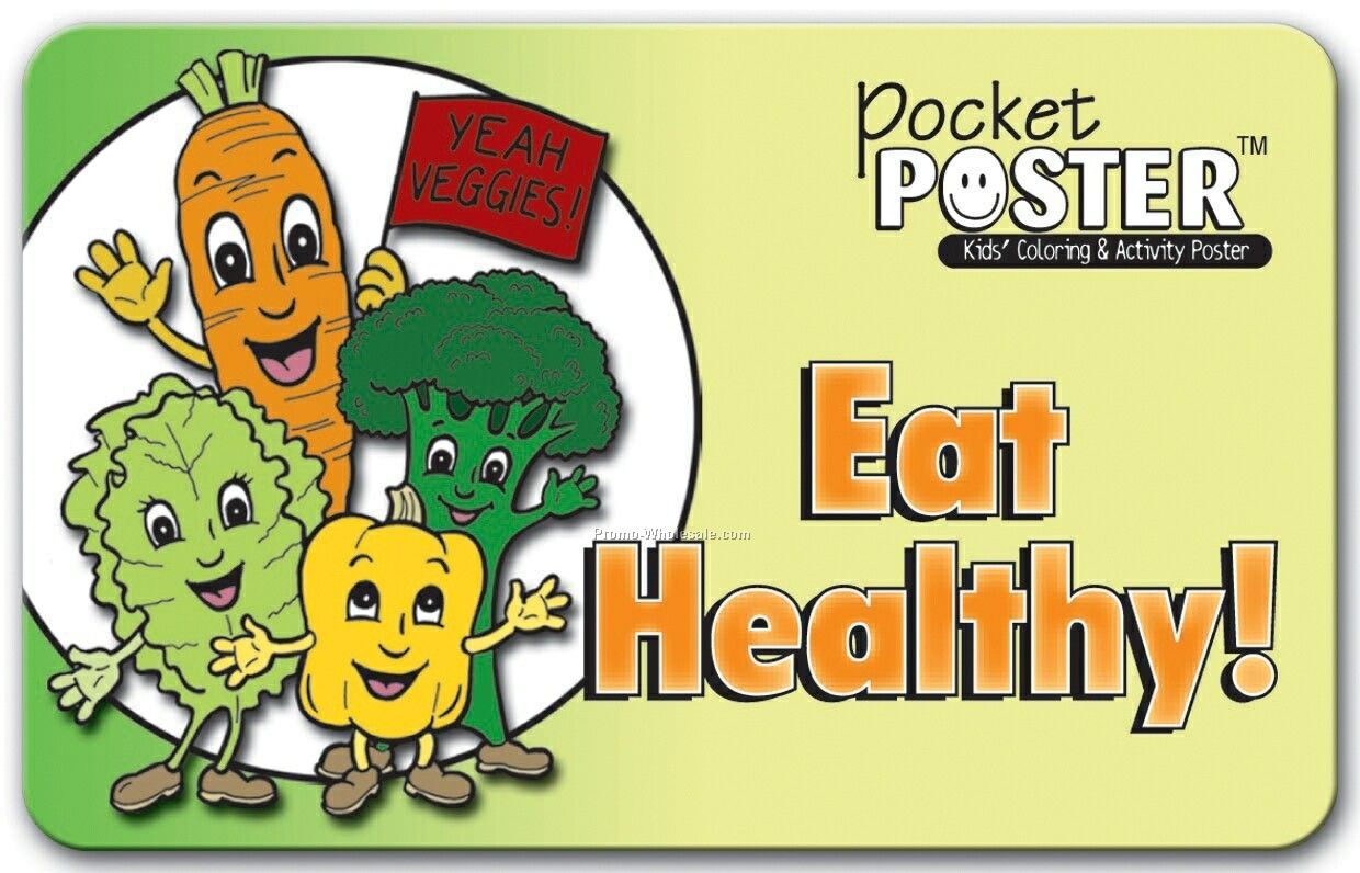 Pillowline Eat Healthy Pocket Poster
