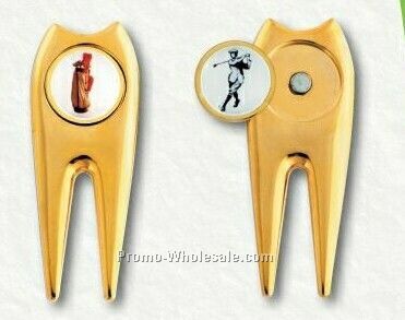 Promotional Divot Tool Ball Marker With 3/4" Insert (3 Day Service)