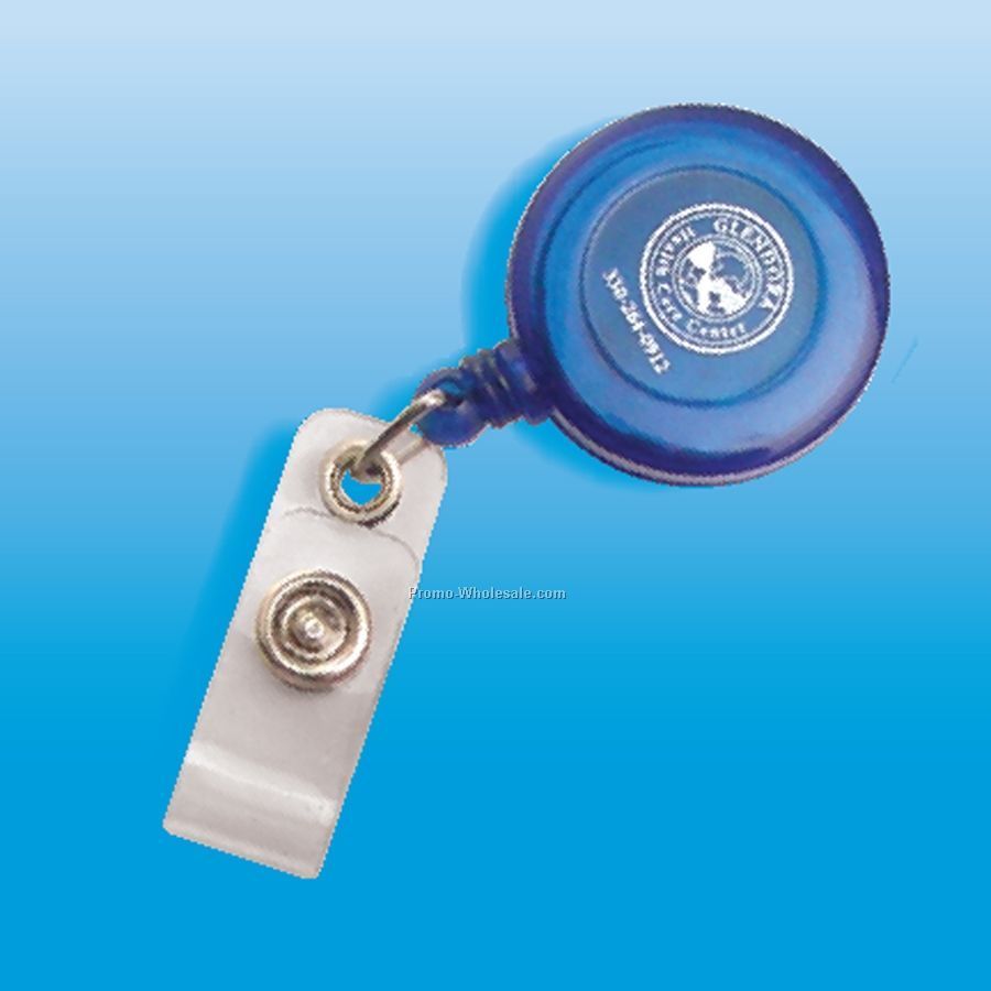 Round Badge Holder W/ Retractable Cord