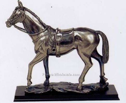 Saddle Horse Figurine(Pewter Finish)