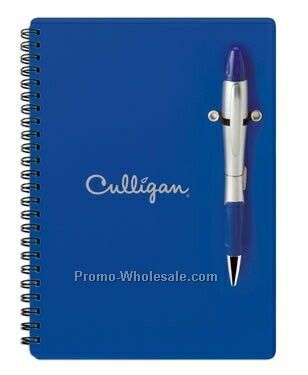 Silver Blossom Pen/Highlighter Combo And Notebook