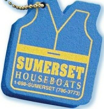 Stock Life Vest Foam Floating Key Chain