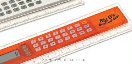 Translucent Red Ruler With Calculator