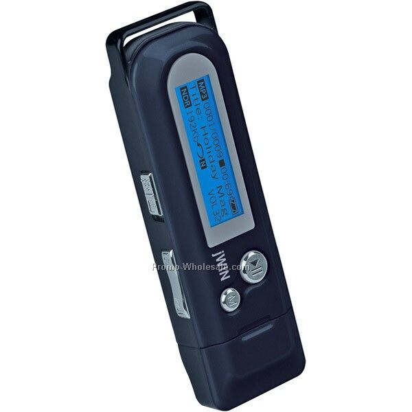 USB Plug Mp3 Player With Digital Voice Recorder - 1gb - Black