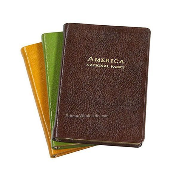 Us Travel America Atlas W/ Premium Brights Leather Cover