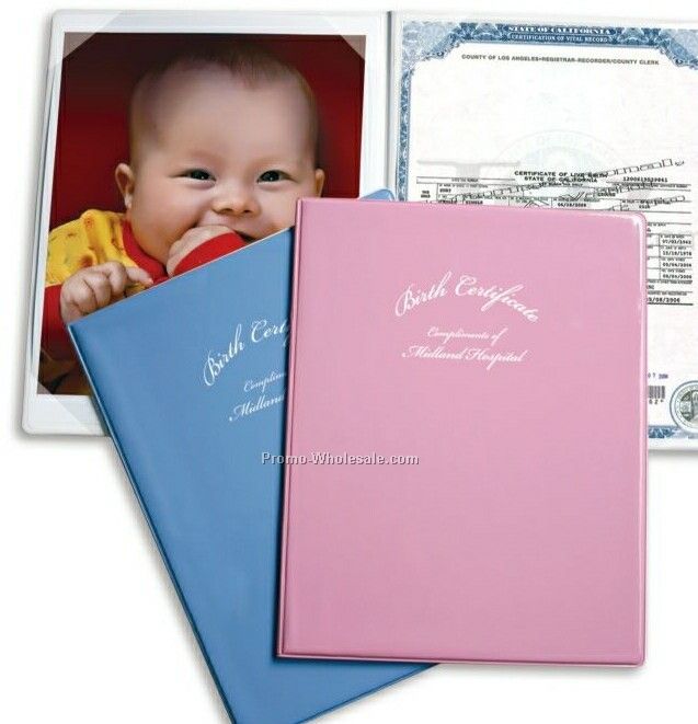 Vinyl Birth Certificate Holder & Picture Frame