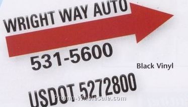 Vinyl Cut Sign Decal (115-141 Sq. In.) 1 Color